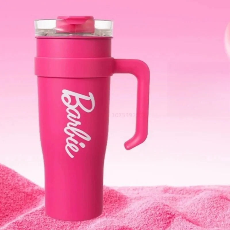 Copo Miniso 1200ml Rosa tipo Barbie