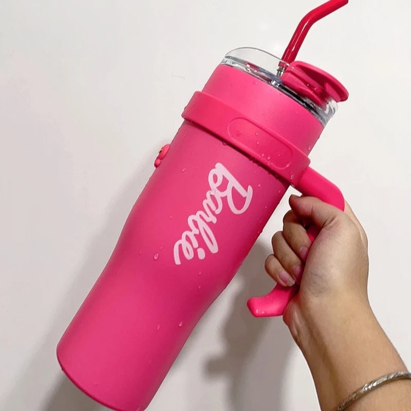 Copo Miniso 1200ml Rosa tipo Barbie