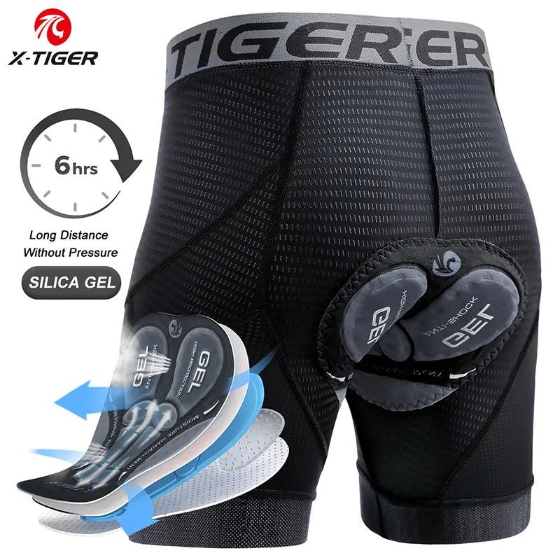 __new X-TIGER Men's Cycling Underwear Shorts 5D Padded Sports Riding Bike Bicycle MTB Liner Shorts with Anti-Slip Leg Grips - Aruky Store